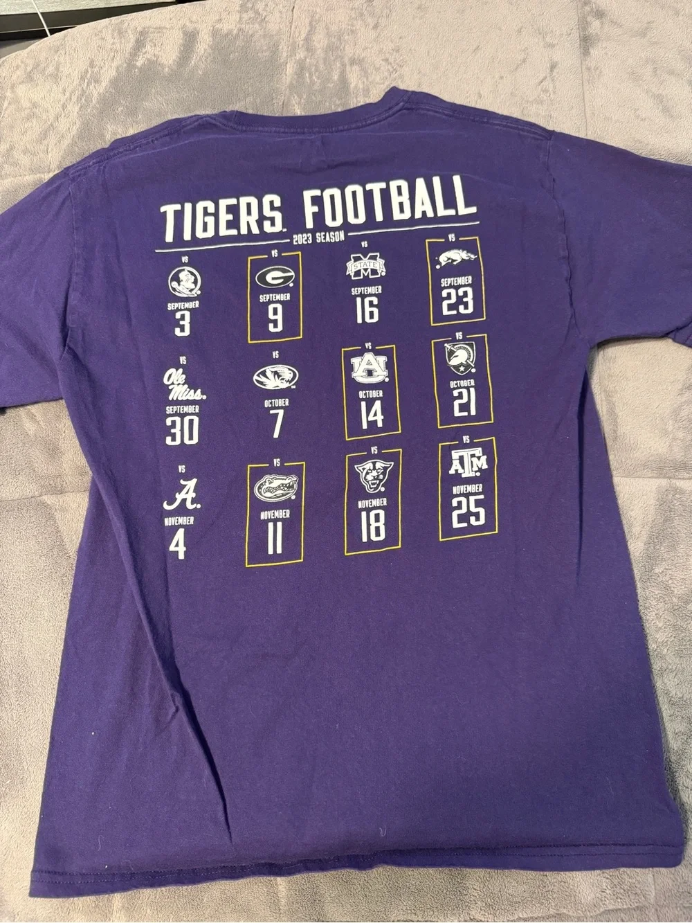 Champion Purple LSU Tigers Football Short Sleeve Tee